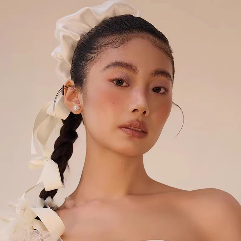 喜看手作蝴蝶结发圈后区发饰新娘结婚法式复古写真婚纱礼服配饰品