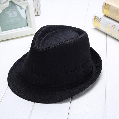 男女黑色英伦帽礼帽百搭潮爵士帽