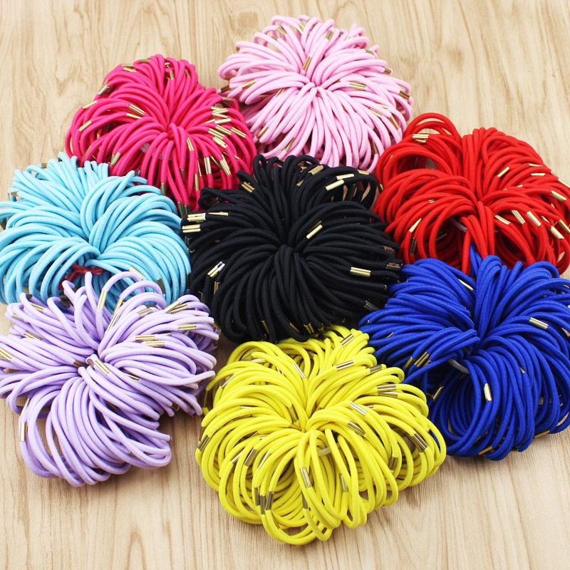 手工打扣彩色皮筋 DIY蝴蝶结材料打扣发圈发绳皮筋 （100根）|ruв категории Украшения,ювелирные изделия, шпилька - от Buy2taobao.com для оказания профессиональной услуги покупки агента Taobao