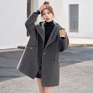 大衣女款2025新款中长款感气质双面羊绒呢子大衣秋冬女士外套