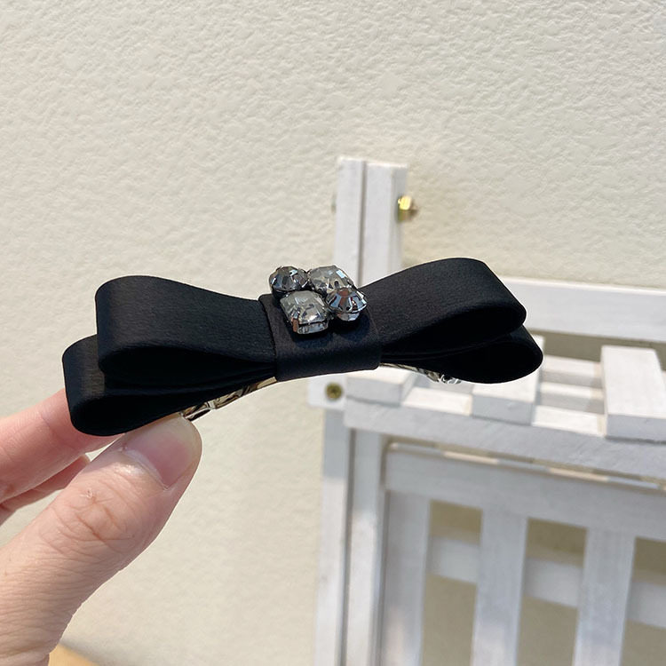 吉家黑色复古闪钻蝴蝶结发夹时尚精致刘海鸭夹高级感弹簧夹侧边夹,饰品/流行首饰/时尚饰品新,发饰,淘宝优惠券,粉丝福利购,淘宝优惠卷