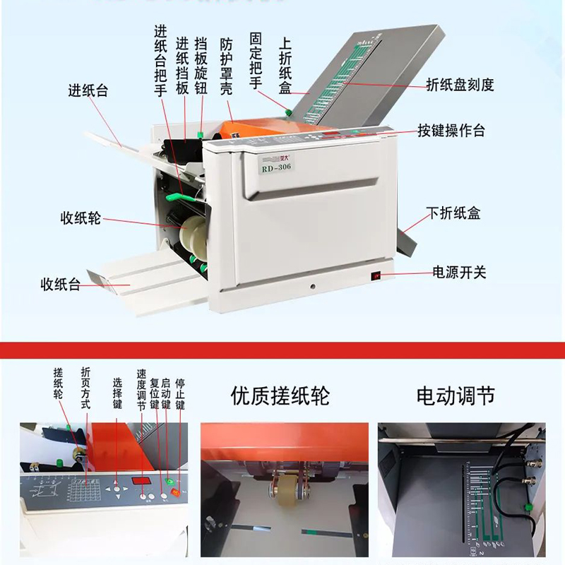 倒记数RD298A全自动折页机荣大