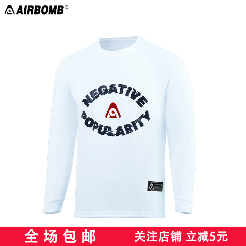 AIRBOMB爱博篮球健身长袖投篮服速干网眼长袖T恤印花美式运动服