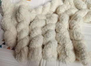 100%羊毛圈圈线白胚线超级柔软轻薄亲肤高货可单织毛衣围巾帽子等