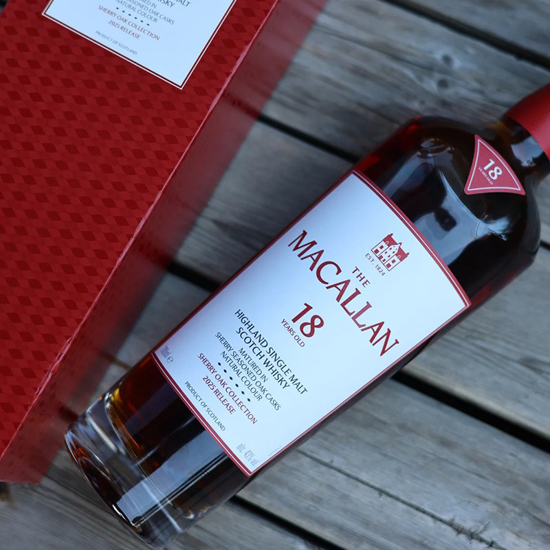 THE MACALLAN麦卡伦 18年经典雪莉桶 单一麦芽苏格兰威士忌700ml图片
