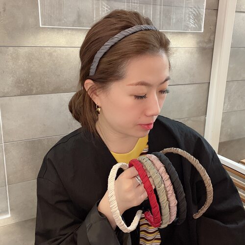 发箍日韩少女风格彩色皱褶布艺