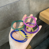 东大门同款 彩色双股弹力发圈ins少女橡皮筋日韩可爱百搭丸子头绳