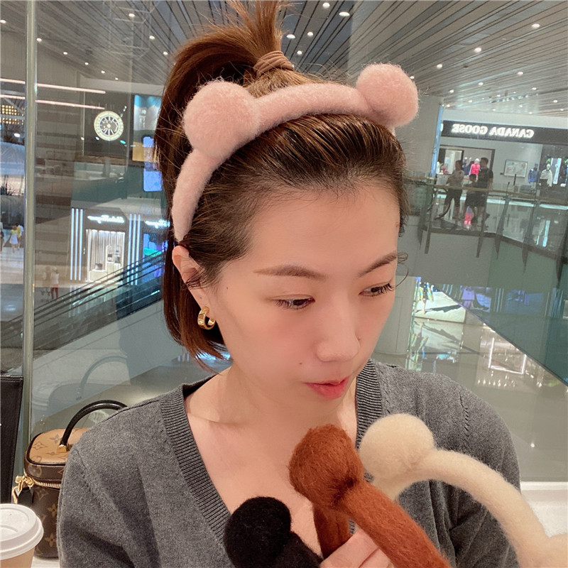 韩国东大门同款毛绒球发箍网红ins萌物发卡可爱卡通少女头箍发饰