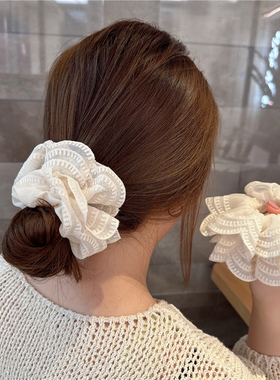 东大门同款大肠发绳网红皮筋日韩少女皱褶发圈简约净版丸子头绳