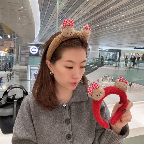 日韩可爱熊头发箍卡通女发饰头箍