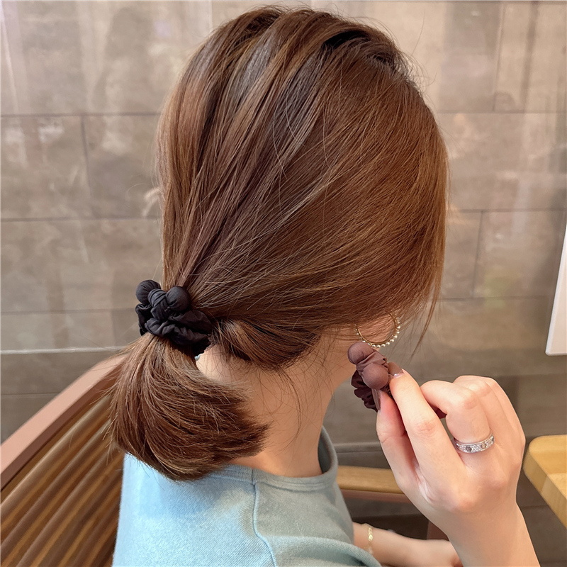 丸子头绳日韩少女风格绸缎布艺