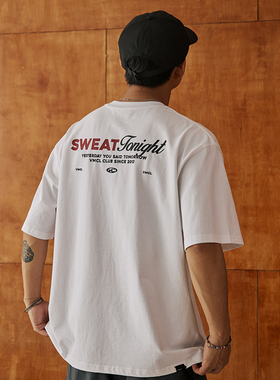 VMCL撞色主题标语日系街头宽松纯棉短袖TEE恤男女24SS vermicelli