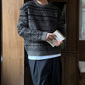 VMCL 复古费尔岛圆领羊毛混纺舒适加厚毛衣冬男女25AW vermicelli