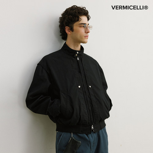 VMCL哈林顿洗水做旧夹克 铆钉装饰通勤cleanfit男26AW vermicelli