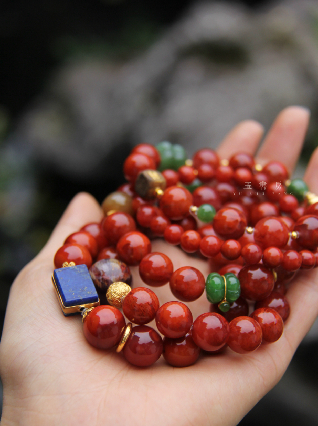 合集｜收藏级川料双色南红手串「开门红」无优化老矿南红手链项链