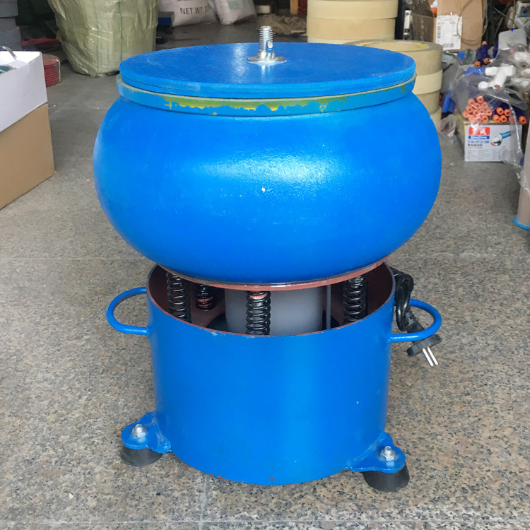 鼎钜大功率PU胶铝皮鼓斗振桶玉石震动抛光机振动研磨机抛光震桶