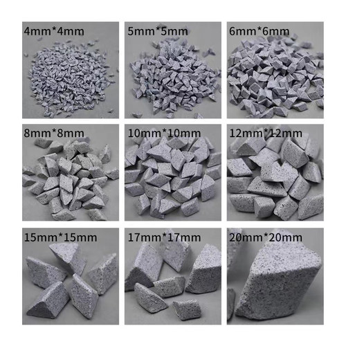 棕刚玉斜三角磨料粗抛光研磨石