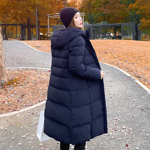 2025年新款冬冲锋衣羽绒服女中长休闲宽松连帽加厚保暖滑雪服外套
