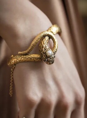 魔蛇！中世纪埃及艳后宠物灵蛇手镯复古高颜值气质镯子高级感手环