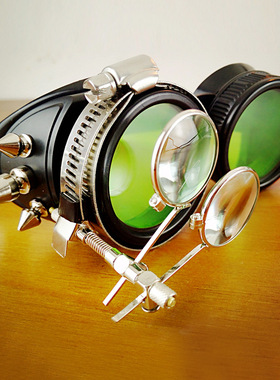 万圣节外贸货源蒸汽朋克工业复古护目眼镜风镜中世纪眼镜拍摄