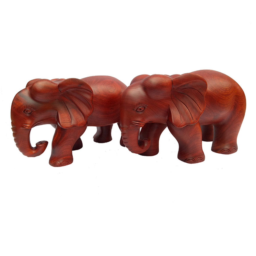 缅甸花梨木整木大象红木实木大象木雕摆件招财镇宅客厅装饰风水象