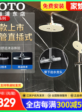TOTO铜合金双柄双控淋浴套装TBW01301/01302/01303/01304(05-L)