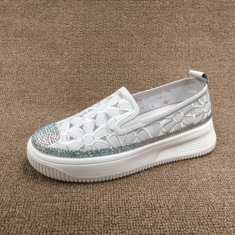 2020 new pattern Fault code Handle Women's Shoes Korean Edition fashion Rhinestone Hollow The thickness of the bottom Lok Fu shoes comfortable Single shoesin the Women's Shoes, Low shoes  category - from Buy2taobao.com to provide professional Taobao agent buy service