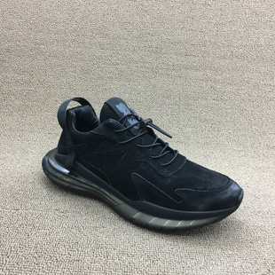 英伦风厚底松紧带牛皮软底运动男单鞋 真皮男鞋 处理2024春新款 断码