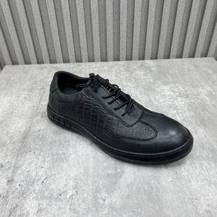 处理真皮男鞋 皮鞋 2025春季 松紧带压花纹软皮牛皮男士 新款 厂家断码