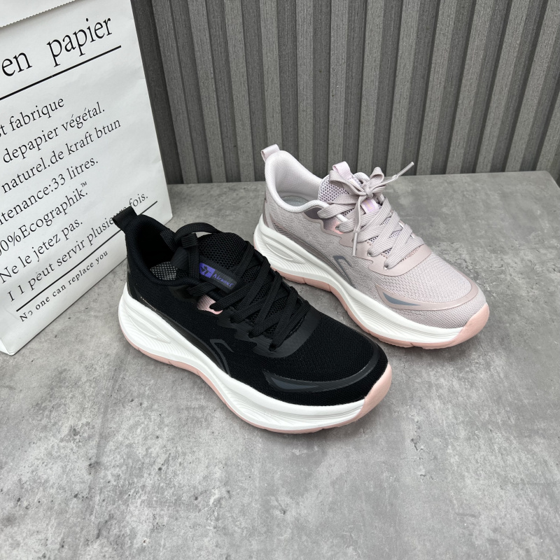 清仓断码处理女鞋2025春季新款厚底韩版跑步鞋圆头系带网面鞋单鞋