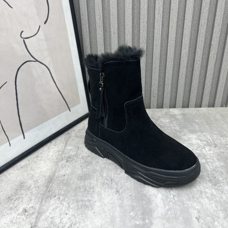时尚百搭厚底厚绒雪地靴短靴