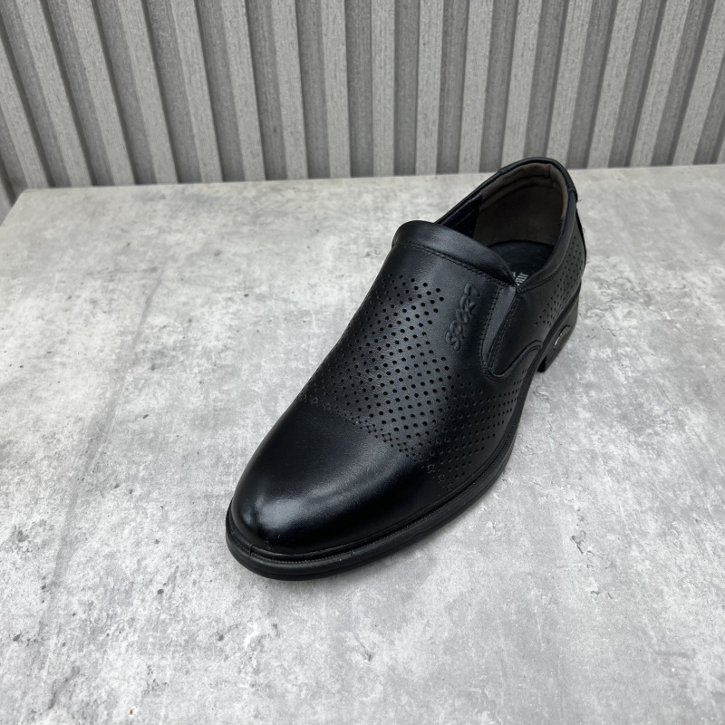 厂家断码处理真皮男鞋2024夏季新款圆头镂空透气商务牛皮男士皮鞋