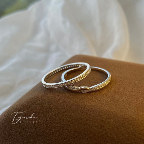 TYUSHA满钻微镶锆石戒指简约气质