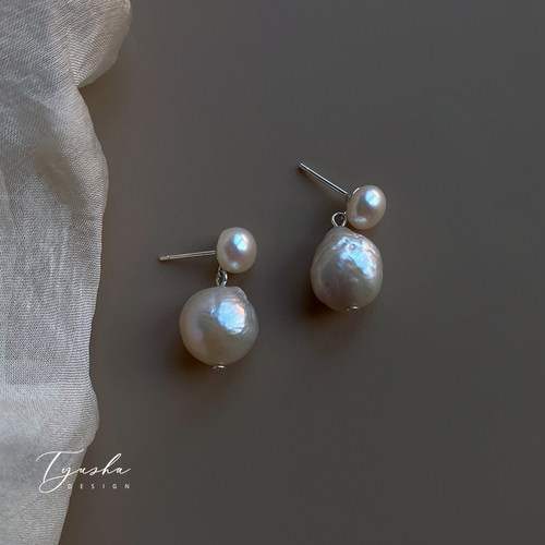 TYUSHA优雅复古风防敏天然珍珠