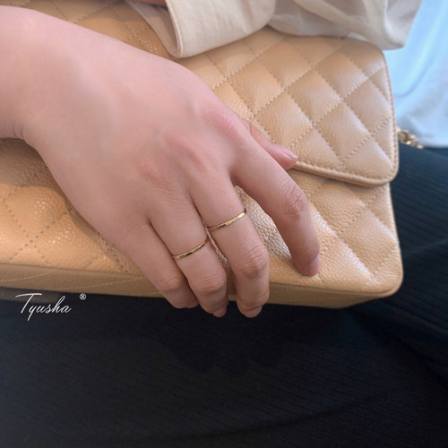 精致叠戴独特切面美国可水洗包金