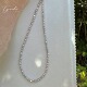 TYUSHA稀有真多麻灰色强光天然巴洛克极小珍珠项链锁骨链简约颈链