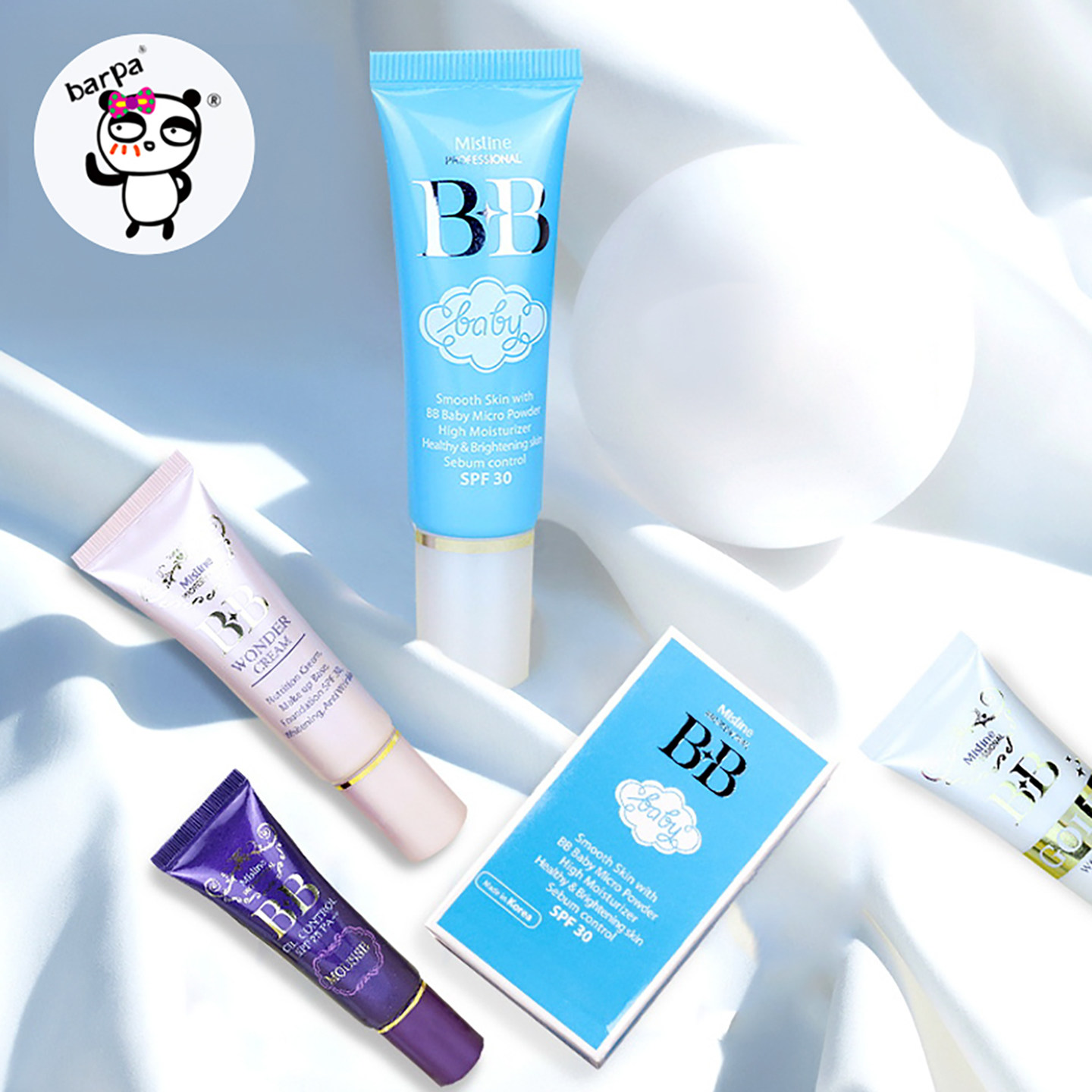 【保税直发】泰国Mistine遮瑕持久婴儿bb霜保湿提亮隔离自然防水