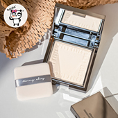 funnyelves方里蜜粉饼控油持久定妆补妆干湿两用柔焦遮瑕防水防汗