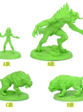 魔幻科幻系列桌游模型 绿色怪物 怪兽