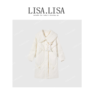 特！线下5&7&9！85鸭绒！上身优雅~纯色大领玩偶显瘦羽绒服L11308