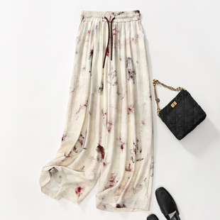 L42881 文艺轻薄垂感飘逸阔腿裤 轻奢定制面料 门店49&9