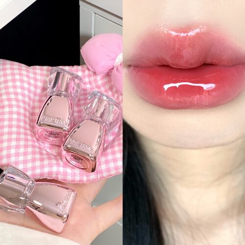 pinkbear丰唇蜜皮可熊水光透明叠涂唇釉P02嘟嘟唇蜜P05不沾杯