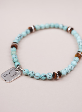 天然绿松石手串男女原创设计手链