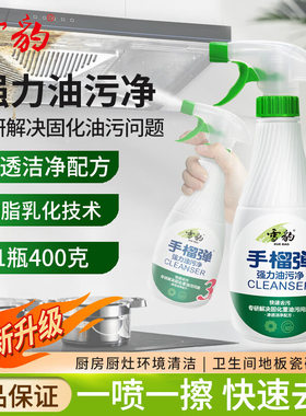 雪豹手榴弹强力油污净厨房地板清