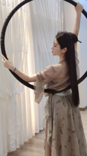 空中瑜伽舞蹈套装 仙气空中吊环演出服古典舞飘逸超仙小众三件套