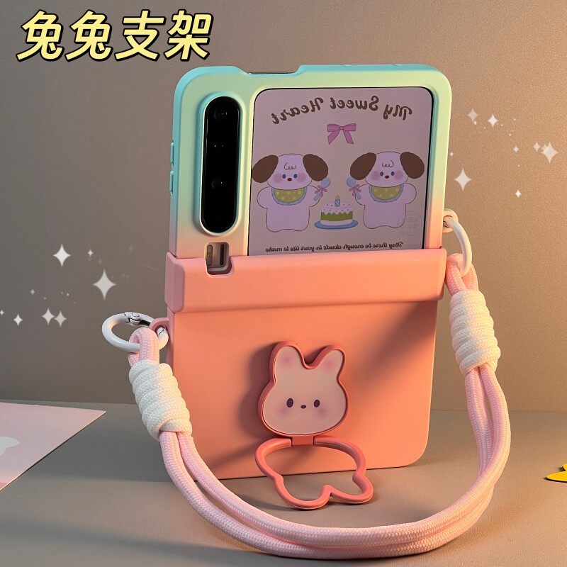 适用华为pura X手机壳新款小折叠屏purax典藏版壳膜一体铰链中轴全包支架保护壳手提斜跨渐变自带钢化膜创意