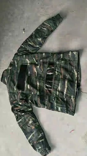 二手加厚绿色冬特二手户外工作服训练服磨损大