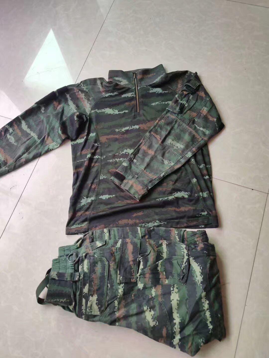 二手夏特薄款多口袋工装套装帅气工作服套装户外登山训练服裤子