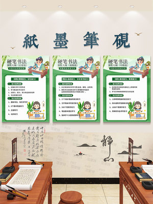 书法教室装饰布置艺术硬笔毛笔字