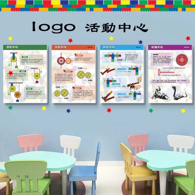 机器人墙贴纸乐高教室布置bs013